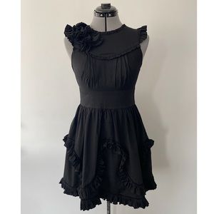 Forever 21 Couture by Twelve - black ruffle dress - fit and flare - size Medium